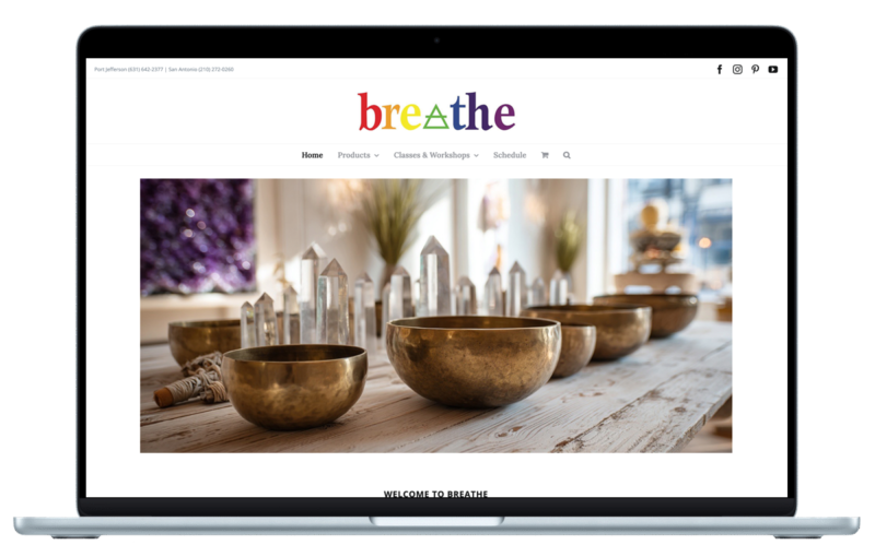 Web design for a gift shop